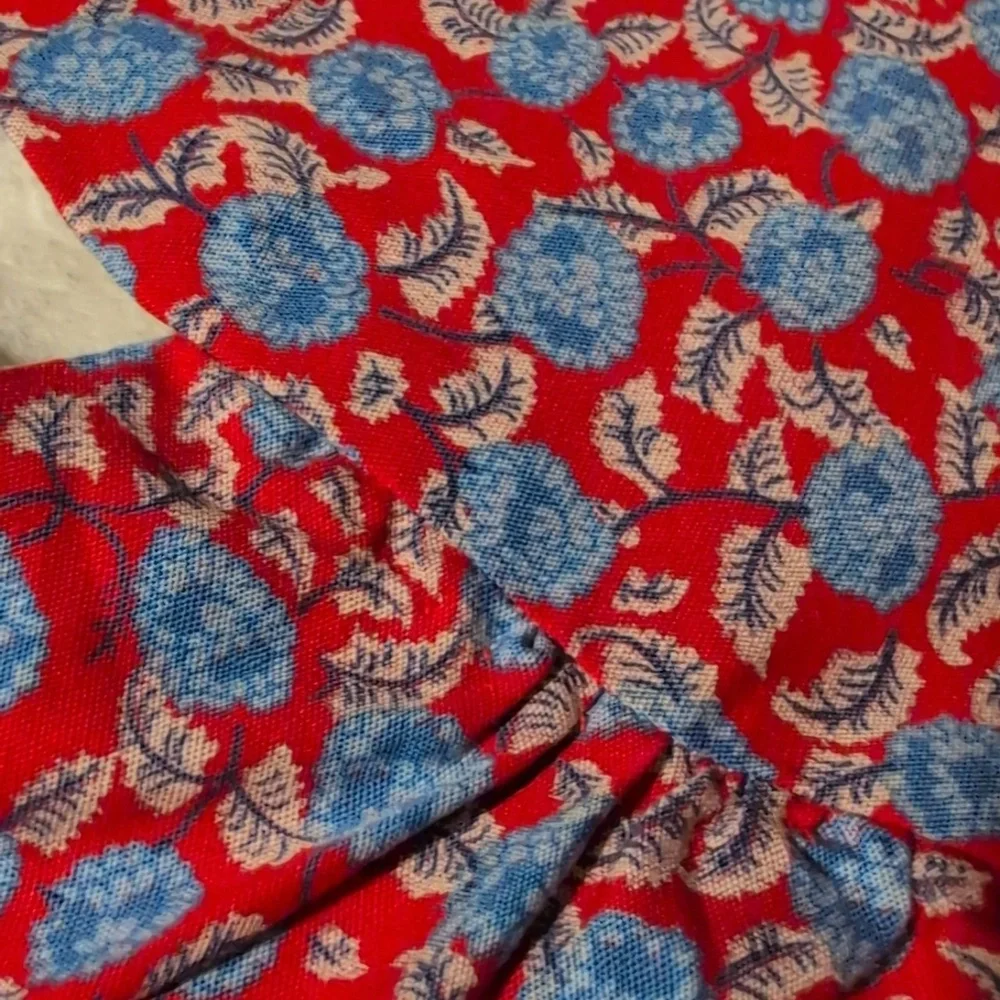 80s Vintage‎ Girls Homespun Floral Print Tie Summer Dress